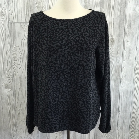 H&M Animal Print Long Sleeve Top Large - Picture 1 of 11
